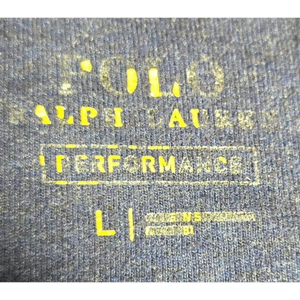 Polo Ralph Lauren Performance Mens Large Navy Blue Full Zip Mock Neck Jacket